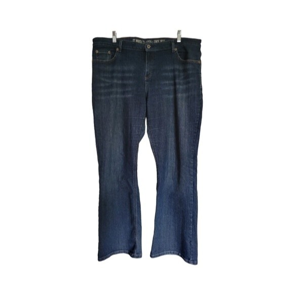 Dickies Bootcut Distressed Jeans Women 18R 42x31 Blue Relaxed - Picture 1 of 7